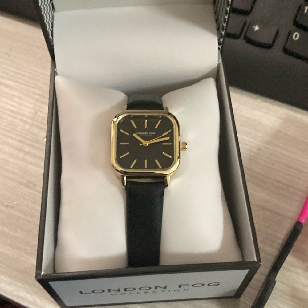 London Fog Black and Gold Women's Watch